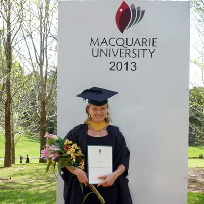 Alena graduation picture Macquarie University